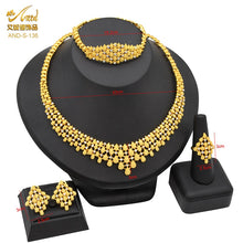 Load image into Gallery viewer, ANIID Dubai Plated Jewelry Set For Women Indian Earring and Necklace Nigeria Moroccan Bridal Accessorie Wedding Bracelet Gifts