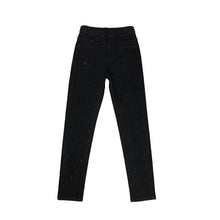 Load image into Gallery viewer, Rhinestone Black Denim Pencil Pants Women's Jeans Autumn New European Elastic Slim Fit High Waisted Strech Jean Pants for Women