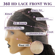 Load image into Gallery viewer, Wow Angel 360 HD Lace Frontal Wigs Body Wave Full Lace Wigs Human Hair Wigs Pre Plucked Peruvian Hair High Ponytail For Woman