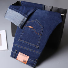 Load image into Gallery viewer, New Men's Fashion  Business Casual Stretch Slim Jeans Classic Trousers Denim Pants Male Black Blue