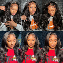 Load image into Gallery viewer, Wow Angel 360 HD Lace Frontal Wigs Body Wave Full Lace Wigs Human Hair Wigs Pre Plucked Peruvian Hair High Ponytail For Woman