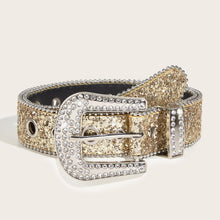 Load image into Gallery viewer, Goth for rhinestone Belts Women PU Leather Strap for rhinestone Belts Western Cowboy Y2K Girls Fashion Belt for Jeans Men