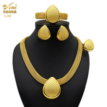 Load image into Gallery viewer, ANIID Dubai Plated Jewelry Set For Women Indian Earring and Necklace Nigeria Moroccan Bridal Accessorie Wedding Bracelet Gifts