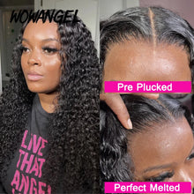 Load image into Gallery viewer, 7x7 6x6 5x5 Glueless HD Lace Closure Wig Water Wave Wig Melt Skin Pre Plucked Curly Human Hair Wigs Ready to Wear Wigs For Woman