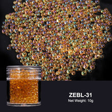 Load image into Gallery viewer, Crystal Tiny Glass Balls Rhinestones For Manicure Microbead Caviar Beads Nail Art Decorations DIY Charms 3D Nails Accessories