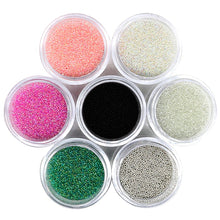 Load image into Gallery viewer, Crystal Tiny Glass Balls Rhinestones For Manicure Microbead Caviar Beads Nail Art Decorations DIY Charms 3D Nails Accessories
