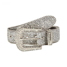 Load image into Gallery viewer, Goth for rhinestone Belts Women PU Leather Strap for rhinestone Belts Western Cowboy Y2K Girls Fashion Belt for Jeans Men