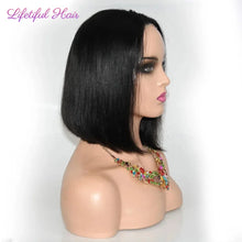 Load image into Gallery viewer, Glueless Bob Hair Wig Human Hair Ready To Wear and Go Straight Transprent 4x4 Lace Closure Wigs For Women Human Hair