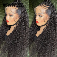 Load image into Gallery viewer, Wow Angel 36inch Water Wave 13x6 Full Frontal HD Lace Wigs 250% Curly Wigs HD Lace Front Human Hair Wigs Melt Skins For Woman