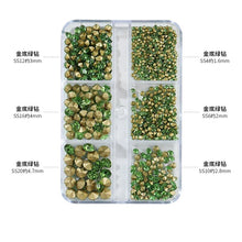Load image into Gallery viewer, Nail Art Rhinestones Kit 2400pcs Nail Gems Ab Flatback Rhinestones Gems Stones with Storage Organizer for Design Bright Holiday