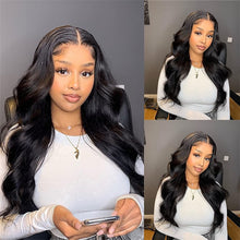 Load image into Gallery viewer, Body Wave 13x4 Lace Frontal Human Hair Wigs 30" 32" 34" Lace Front Wig Raw Indian Remy Hair Lace Front Human Hair Wigs For Women