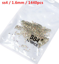 Load image into Gallery viewer, SS3-ss8 1440pcs Clear Crystal AB gold 3D Non HotFix FlatBack Nail Art Rhinestones Decorations Shoes And Dancing Decoration