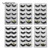 Load image into Gallery viewer, YSDO 5Pairs Mink Eyelashes Natural Long 3D Mink Lashes Hand Made Dramatic False Eye Lashes Plastic Cotton Stalk Makeup Cilios G8
