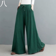Load image into Gallery viewer, 2023 New fashion Plus size pants Women cotton linen Trousers Bohemian Loose Leisure wide leg pants Summer skirt pants 6XL 7XL