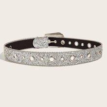 Load image into Gallery viewer, Goth for rhinestone Belts Women PU Leather Strap for rhinestone Belts Western Cowboy Y2K Girls Fashion Belt for Jeans Men
