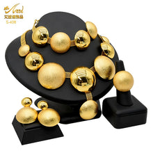 Load image into Gallery viewer, ANIID Dubai Plated Jewelry Set For Women Indian Earring and Necklace Nigeria Moroccan Bridal Accessorie Wedding Bracelet Gifts