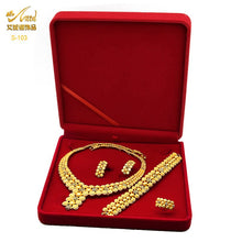 Load image into Gallery viewer, ANIID Dubai Plated Jewelry Set For Women Indian Earring and Necklace Nigeria Moroccan Bridal Accessorie Wedding Bracelet Gifts