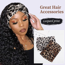 Load image into Gallery viewer, Yoga Headbands For Women's Hair Wide Thick Stretchy Boho African Turban Knotted Leopard Head Bands