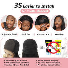 Load image into Gallery viewer, 7x7 6x6 5x5 Glueless HD Lace Closure Wig Water Wave Wig Melt Skin Pre Plucked Curly Human Hair Wigs Ready to Wear Wigs For Woman