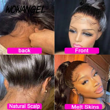 Load image into Gallery viewer, Wow Angel 360 HD Lace Frontal Wigs Body Wave Full Lace Wigs Human Hair Wigs Pre Plucked Peruvian Hair High Ponytail For Woman