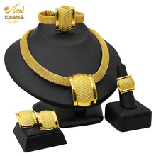 Load image into Gallery viewer, ANIID Dubai Plated Jewelry Set For Women Indian Earring and Necklace Nigeria Moroccan Bridal Accessorie Wedding Bracelet Gifts