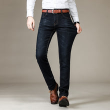 Load image into Gallery viewer, Business Men's Jeans Casual Straight Stretch Fashion Classic Blue Black Work Denim Trousers Male Brand Clothing