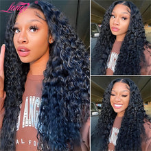 Load image into Gallery viewer, Lace Front Human Hair Wig Deep Wave Frontal Wig Transparent 13x4 Full Lace Frontal Human Hair Wig For Women Human Hair Wigs