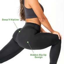 Load image into Gallery viewer, SHINBENE Sculpt Peach High Waist V Cut Back Gym Fitness Tights Yoga Pants Hidden Scrunch Butt Sport Leggings for Women