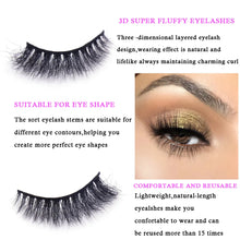 Load image into Gallery viewer, AMAOLASH Eyelashes 3D Mink Lashes Long Lasting Mink Eyelashes Natural Volume Eyelash Extension False Eyelashes Makeup A04