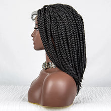 Load image into Gallery viewer, 14 Inches Short Bob Braided Wigs Synthetic Full Lace Wigs for Black Women Knotless Box Braids Synthetic Lace Front Wigs