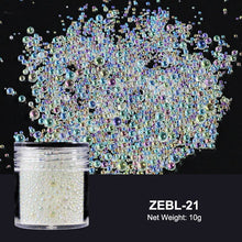 Load image into Gallery viewer, Crystal Tiny Glass Balls Rhinestones For Manicure Microbead Caviar Beads Nail Art Decorations DIY Charms 3D Nails Accessories