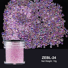 Load image into Gallery viewer, Crystal Tiny Glass Balls Rhinestones For Manicure Microbead Caviar Beads Nail Art Decorations DIY Charms 3D Nails Accessories