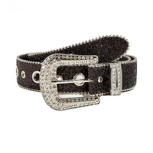 Load image into Gallery viewer, Goth for rhinestone Belts Women PU Leather Strap for rhinestone Belts Western Cowboy Y2K Girls Fashion Belt for Jeans Men