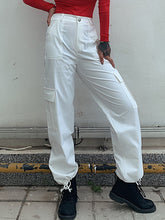 Load image into Gallery viewer, HEYounGIRL Harajuku High Waist Cargo Pants Women Black White Casual Sweatpants Korean Fashion Ladies Trousers Pocket Streeetwear