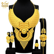 Load image into Gallery viewer, ANIID Dubai Plated Jewelry Set For Women Indian Earring and Necklace Nigeria Moroccan Bridal Accessorie Wedding Bracelet Gifts