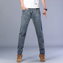 Load image into Gallery viewer, New Men's Jeans Classic Style Business Casual Advanced Stretch Regular Fit Denim Trousers Grey Blue Pants Male