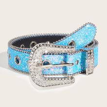 Load image into Gallery viewer, Goth for rhinestone Belts Women PU Leather Strap for rhinestone Belts Western Cowboy Y2K Girls Fashion Belt for Jeans Men
