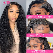 Load image into Gallery viewer, Lace Front Human Hair Wig Deep Wave Frontal Wig Transparent 13x4 Full Lace Frontal Human Hair Wig For Women Human Hair Wigs