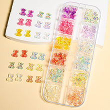 Load image into Gallery viewer, Nail Art Rhinestones Kit 2400pcs Nail Gems Ab Flatback Rhinestones Gems Stones with Storage Organizer for Design Bright Holiday