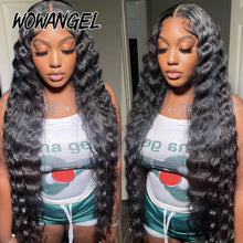 Load image into Gallery viewer, Wowangel 13x6 HD Lace Frontal Wig Loose Deep Wave Wigs Melt Skin 34inch HD Lace Front Human Hair Wig Brazilian Hair Pre Plucked
