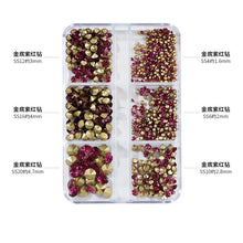 Load image into Gallery viewer, Nail Art Rhinestones Kit 2400pcs Nail Gems Ab Flatback Rhinestones Gems Stones with Storage Organizer for Design Bright Holiday
