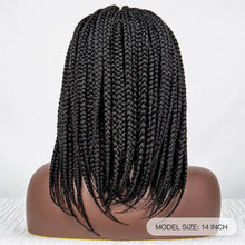 Load image into Gallery viewer, 14 Inches Short Bob Braided Wigs Synthetic Full Lace Wigs for Black Women Knotless Box Braids Synthetic Lace Front Wigs