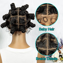 Load image into Gallery viewer, Knotless Braids Wig Synthetic Box Braided Hair Twist Braided Buns Wig Full Lace African Braiding Hair For Black Women