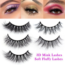 Load image into Gallery viewer, AMAOLASH Eyelashes 3D Mink Lashes Long Lasting Mink Eyelashes Natural Volume Eyelash Extension False Eyelashes Makeup A04