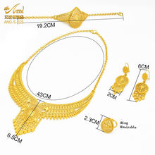Load image into Gallery viewer, ANIID Dubai Plated Jewelry Set For Women Indian Earring and Necklace Nigeria Moroccan Bridal Accessorie Wedding Bracelet Gifts