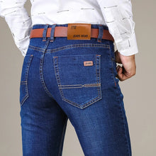 Load image into Gallery viewer, Men's Fashion Business Jeans Classic Style Casual Stretch Slim Jean Pants Male Brand Denim Trousers Black Blue