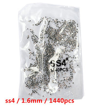 Load image into Gallery viewer, SS3-ss8 1440pcs Clear Crystal AB gold 3D Non HotFix FlatBack Nail Art Rhinestones Decorations Shoes And Dancing Decoration