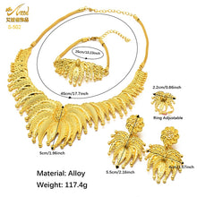 Load image into Gallery viewer, ANIID Dubai Plated Jewelry Set For Women Indian Earring and Necklace Nigeria Moroccan Bridal Accessorie Wedding Bracelet Gifts