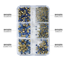 Load image into Gallery viewer, Nail Art Rhinestones Kit 2400pcs Nail Gems Ab Flatback Rhinestones Gems Stones with Storage Organizer for Design Bright Holiday