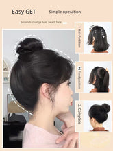 Load image into Gallery viewer, Grapefruit Peel High Skull Top Fluffy Flat Head Handy Gadget Chignon